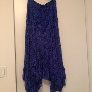 Alexis Blue Lace and Ruffle Detail Skirt- w/ tags